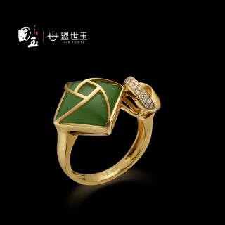 金镶碧玉戒指