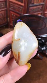 顶级和田玉籽料!苏州大师收工雕刻!难得一见的美货